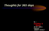 Thoughts for 365 days By : Krishna H Nayak AM-HR (GRPL) Chennai. (088077-45432) 1.