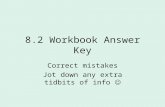 8.2 Workbook Answer Key Correct mistakes Jot down any extra tidbits of info.