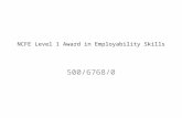 NCFE Level 1 Award in Employability Skills 500/6768/0.