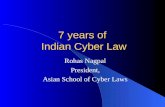 7 years of Indian Cyber Law Rohas Nagpal President, Asian School of Cyber Laws.