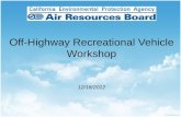 Off-Highway Recreational Vehicle Workshop 12/18/2012.