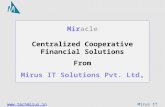 Www.techmirus.in Mirus IT Solutions Pvt Ltd Miracle Centralized Cooperative Financial Solutions From. Mirus IT Solutions Pvt. Ltd.