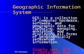 GIS Breakdown 1 Geographic Information System GIS: is a collection of computer hardware, software, and geographic data for capturing, managing, analyzing,