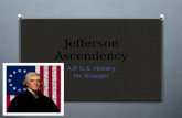 Jefferson Ascendency A.P. U.S. History Mr. Krueger.