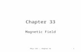 Phys 133 -- Chapter 321 Chapter 33 Magnetic Field.