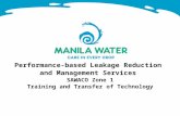 Performance-based Leakage Reduction and Management Services SAWACO Zone 1 Training and Transfer of Technology.