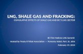 LNG, SHALE GAS AND FRACKING: CUMULATIVE EFFECTS OF SHALE GAS AND BC’S LNG SECTOR BC First Nations LNG Summit Hosted by Treaty 8 Tribal Association ~ Pomeroy.