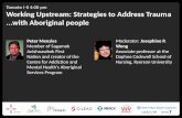 Toronto I-II 4:00 pm Working Upstream: Strategies to Address Trauma...with Aboriginal people Peter Menzies Member of Sagamok Anishnawbek First Nation and.