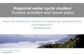 Regional water cycle studies: Current activities and future plans Water System Retreat, NCAR 14 January 2015 Martyn Clark, Naoki Mizukami, Andy Newman,