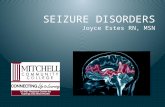 SEIZURE DISORDERS Joyce Estes RN, MSN. Objectives By the end of this module, the student will be able to: Explain what a seizure is and the incidence.