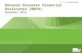 Natural Disaster Financial Assistance (NDFA) November 2013.