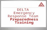 DELTA Emergency Response Team Preparedness Training 1January 2015.