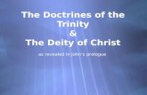 The Doctrines of the Trinity & The Deity of Christ as revealed in John’s prologue.