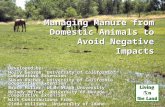 Managing Manure from Domestic Animals to Avoid Negative Impacts Developed by: Holly George, University of California Cooperative Extension Susan Kocher,