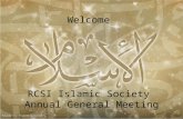Welcome RCSI Islamic Society Annual General Meeting.