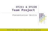 DT211 & DT228 Team Project Presentation Skills Module Web Page: .
