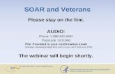 SOAR and Veterans Please stay on the line. AUDIO: Phone: 1-888-942-8392 Passcode: 2011068 PIN: Provided in your confirmation email (Contact ssodergren@prainc.com.