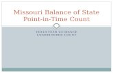 VOLUNTEER GUIDANCE UNSHELTERED COUNT Missouri Balance of State Point-in-Time Count.