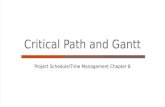 Project Schedule/Time Management Chapter 8 Critical Path and Gantt.