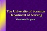 The University of Scranton Department of Nursing Graduate Program.