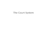 The Court System. Trial Courts Trial courts listen to testimony, consider evidence, and decide the facts in disputed situations Evidence is provided by.