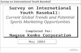 Survey on International Youth Baseball 1 Survey on International Youth Baseball: Current Global Trends and Potential Sports Marketing Opportunities Completed.