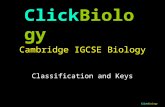 ClickBiology Cambridge IGCSE Biology Classification and Keys ClickBiology.