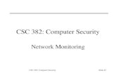 CSC 382: Computer SecuritySlide #1 CSC 382: Computer Security Network Monitoring.