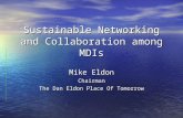 Sustainable Networking and Collaboration among MDIs Mike Eldon Chairman The Dan Eldon Place Of Tomorrow.