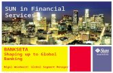 SUN in Financial Services BANKSETA Shaping up to Global Banking Nigel Woodward: Global Segment Manager MAY 20 2003.