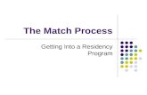 The Match Process Getting Into a Residency Program.