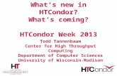 What’s new in HTCondor? What’s coming? HTCondor Week 2013 Todd Tannenbaum Center for High Throughput Computing Department of Computer Sciences University.