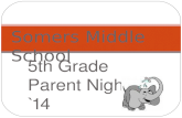 5 th Grade Parent Night ‘14 Somers Middle School.