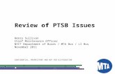 00 Review of PTSB Issues Henry Sullivan Chief Maintenance Officer NYCT Department of Buses / MTA Bus / LI Bus November 2011 CONFIDENTIAL, PROPRIETARY AND.