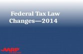 TAX-AIDE Federal Tax Law Changes—2014 Instructor Workshop - 20141.