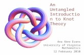 An Untangled Introduction to Knot Theory Ana Nora Evans University of Virginia Mathematics 12 February 2010.