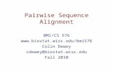 Pairwise Sequence Alignment BMI/CS 576  Colin Dewey cdewey@biostat.wisc.edu Fall 2010.
