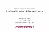 Lecture3: Algorithm Analysis Bohyung Han CSE, POSTECH bhhan@postech.ac.kr CSED233: Data Structures (2014F)