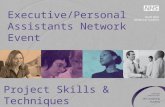 Executive/Personal Assistants Network Event Project Skills & Techniques.