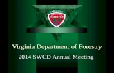 Virginia Department of Forestry 2014 SWCD Annual Meeting.