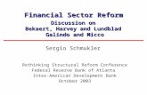 Financial Sector Reform Sergio Schmukler Rethinking Structural Reform Conference Federal Reserve Bank of Atlanta Inter-American Development Bank October.