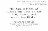 MHD Simulations of Flares and Jets in the Sun, Stars, and Accretion Disks Kazunari Shibata Kwasan and Hida Observatories Kyoto University East Asia Numerical.