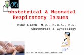 Obstetrical & Neonatal Respiratory Issues Mike Clark, M.D., M.B.A., M.S. Obstetrics & Gynecology Visit me at Williammclarkmd.com.