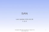 SAN Last Update 2011.04.28 1.11.0 Copyright 2000-2011 Kenneth M. Chipps Ph.D.  1.