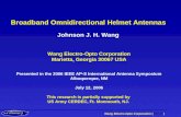® Wang Electro-Opto Corporation ( ) Broadband Omnidirectional Helmet Antennas Johnson J. H. Wang Wang Electro-Opto Corporation Marietta, Georgia 30067.
