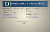 William E. Hardy, CPA Principal Harris, Hardy & Johnstone, PC bhardy@hhjcpa.com 34 Years Experience George G. Crowell, CPA, CITP Principal Harris, Hardy.