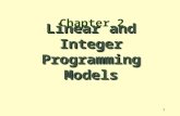 1 Linear and Integer Programming Models Chapter 2.