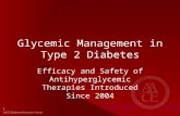 Glycemic Management in Type 2 Diabetes Efficacy and Safety of Antihyperglycemic Therapies Introduced Since 2004 1.