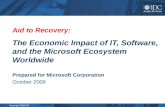 Copyright 2009 IDC Aid to Recovery: The Economic Impact of IT, Software, and the Microsoft Ecosystem Worldwide Prepared for Microsoft Corporation October.