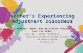 Mother’s Experiencing Adjustment Disorders A Mothers’ Mental Health Toolkit Project Learning Video with Dr. Joanne MacDonald Reproductive Mental Health.
